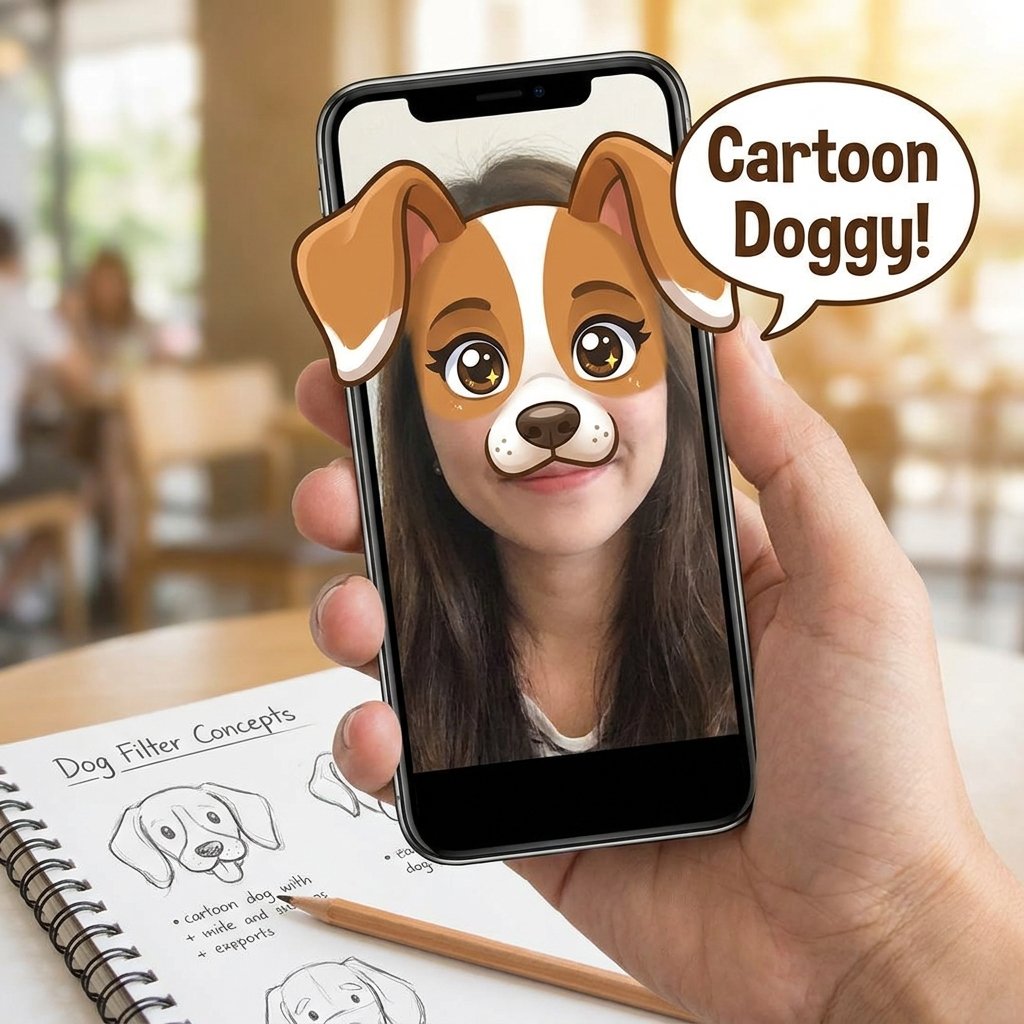 Cartoon Dog Face Filter Idea