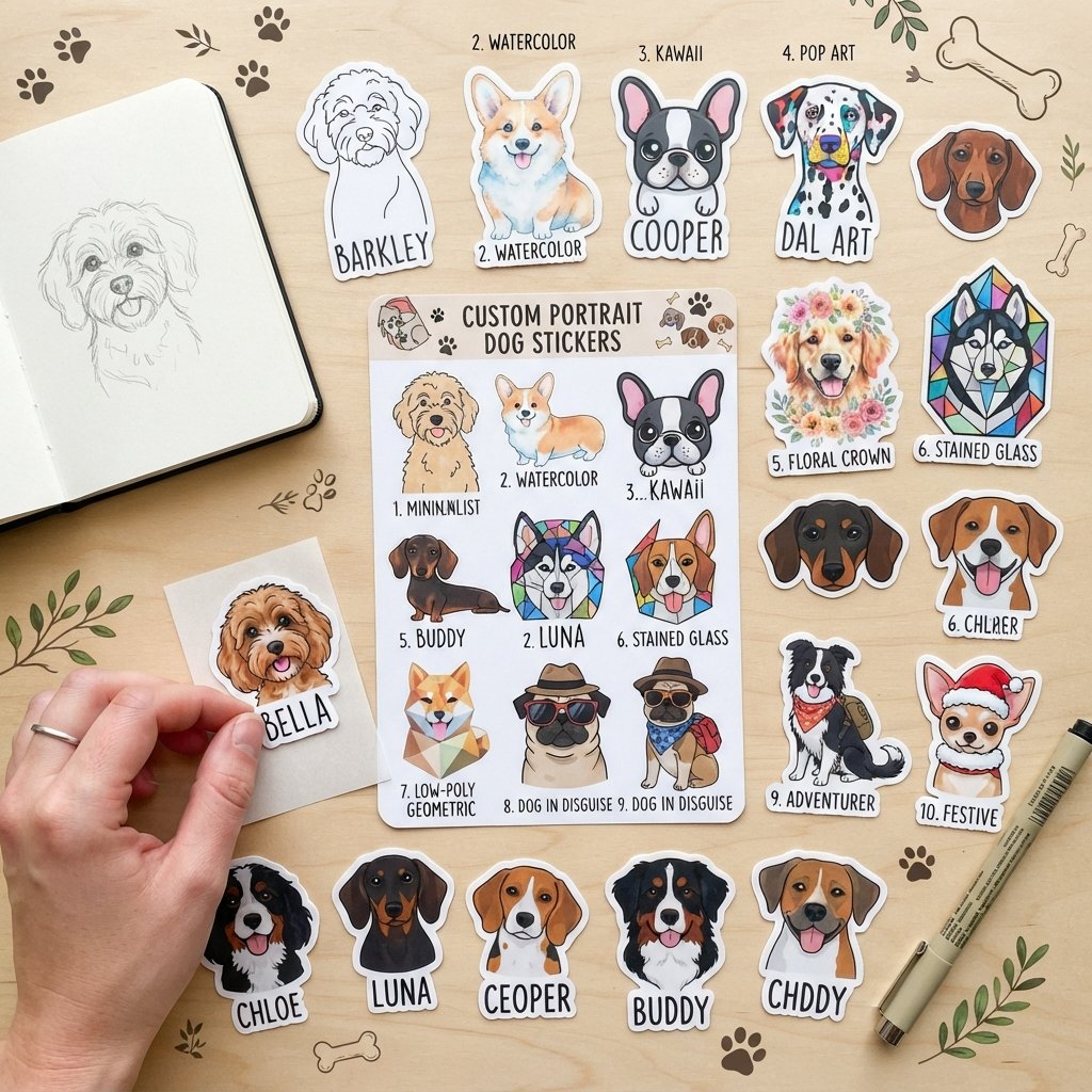 Custom Portrait Dog Ideas