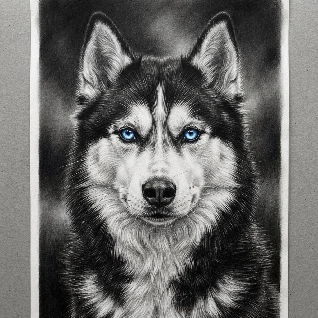 Husky Drawing Ideas