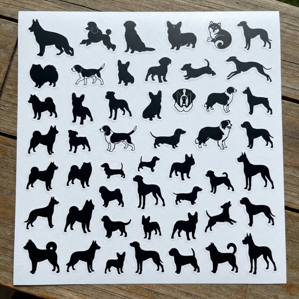 Dog Silhouette Stickers Ideas
