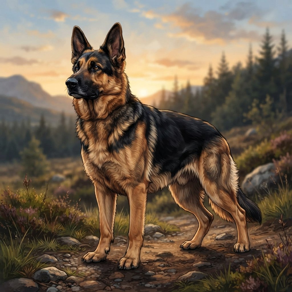 German Shepherd Drawing Ideas