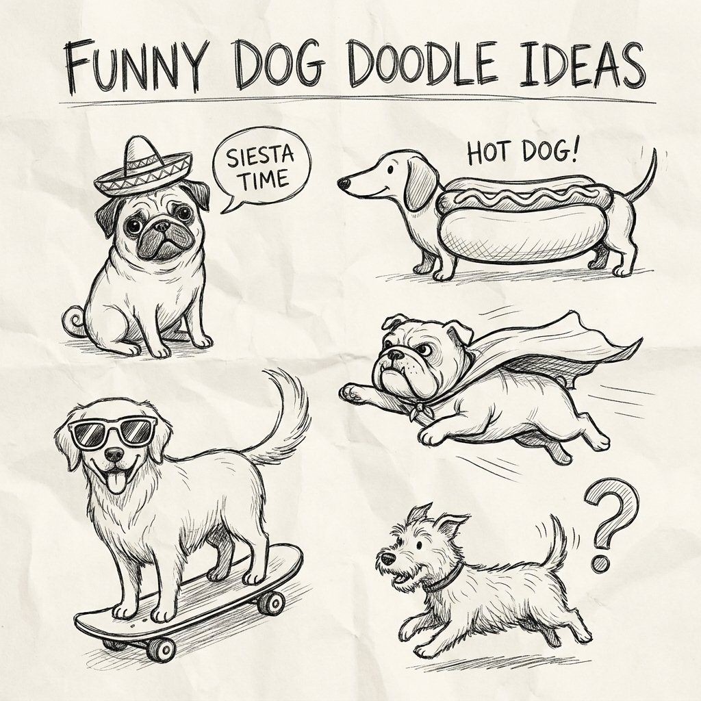 H3: Dog Doodle Ideas with Patterns