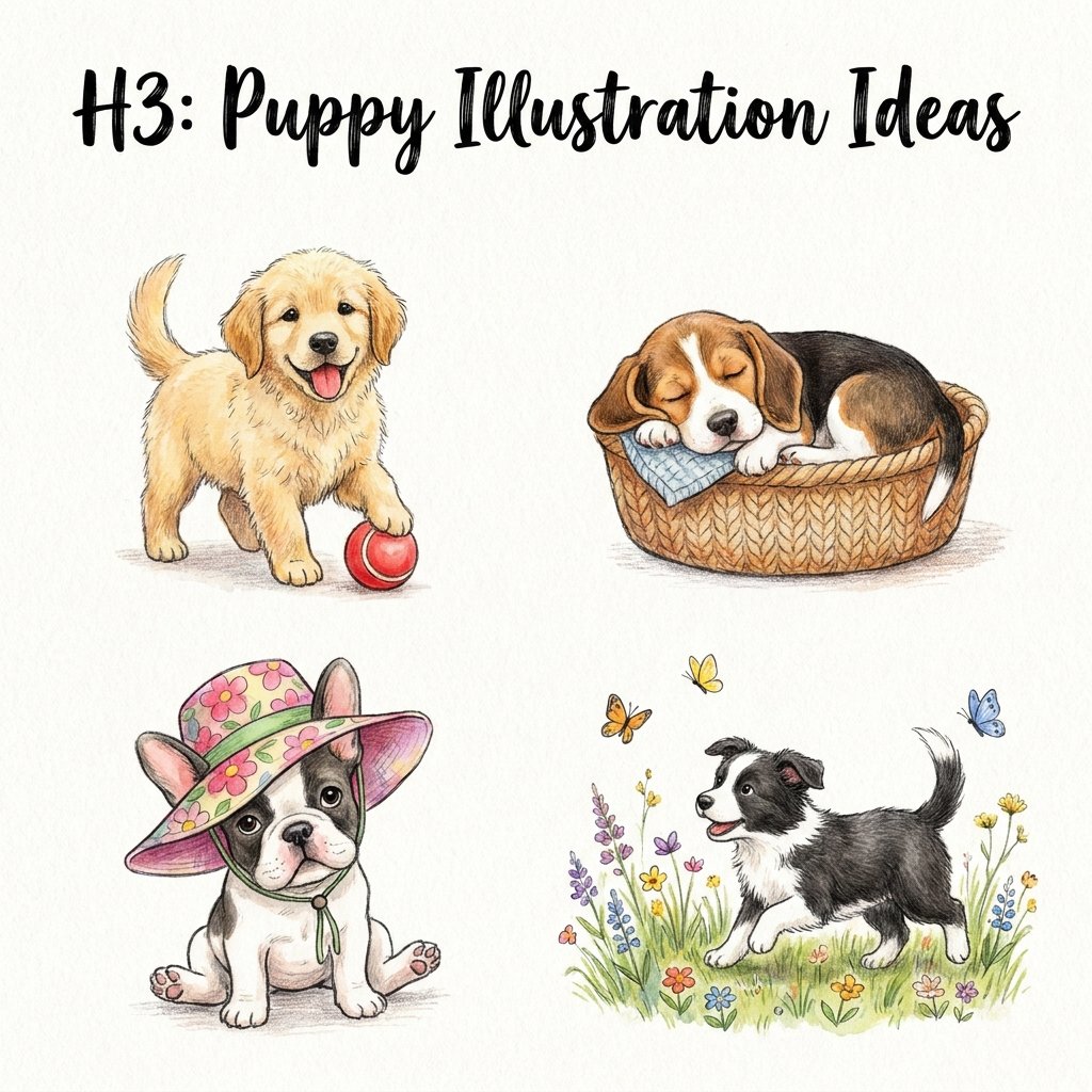 Puppy Illustration Ideas
