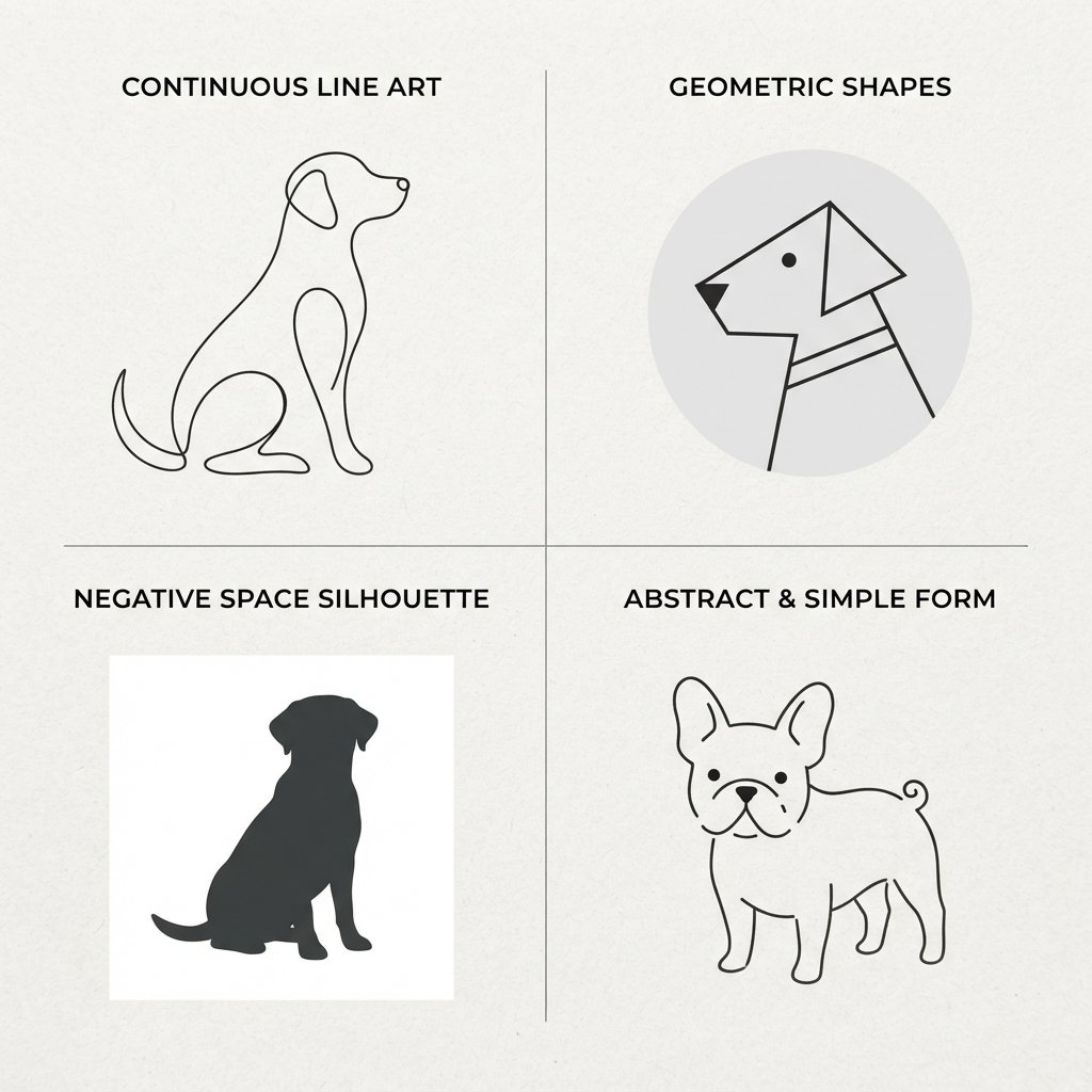 Minimalist Dog Sketch Ideas
