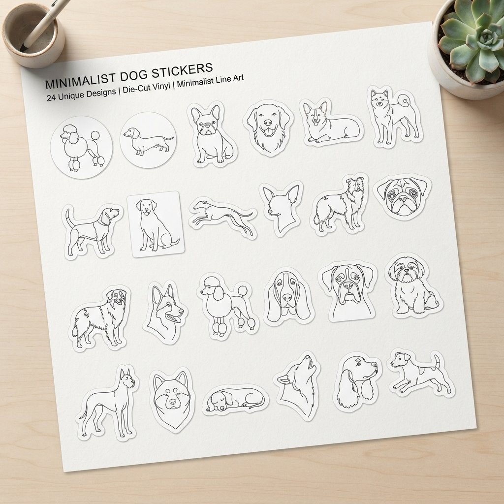 Minimalist Line Art Dog Ideas