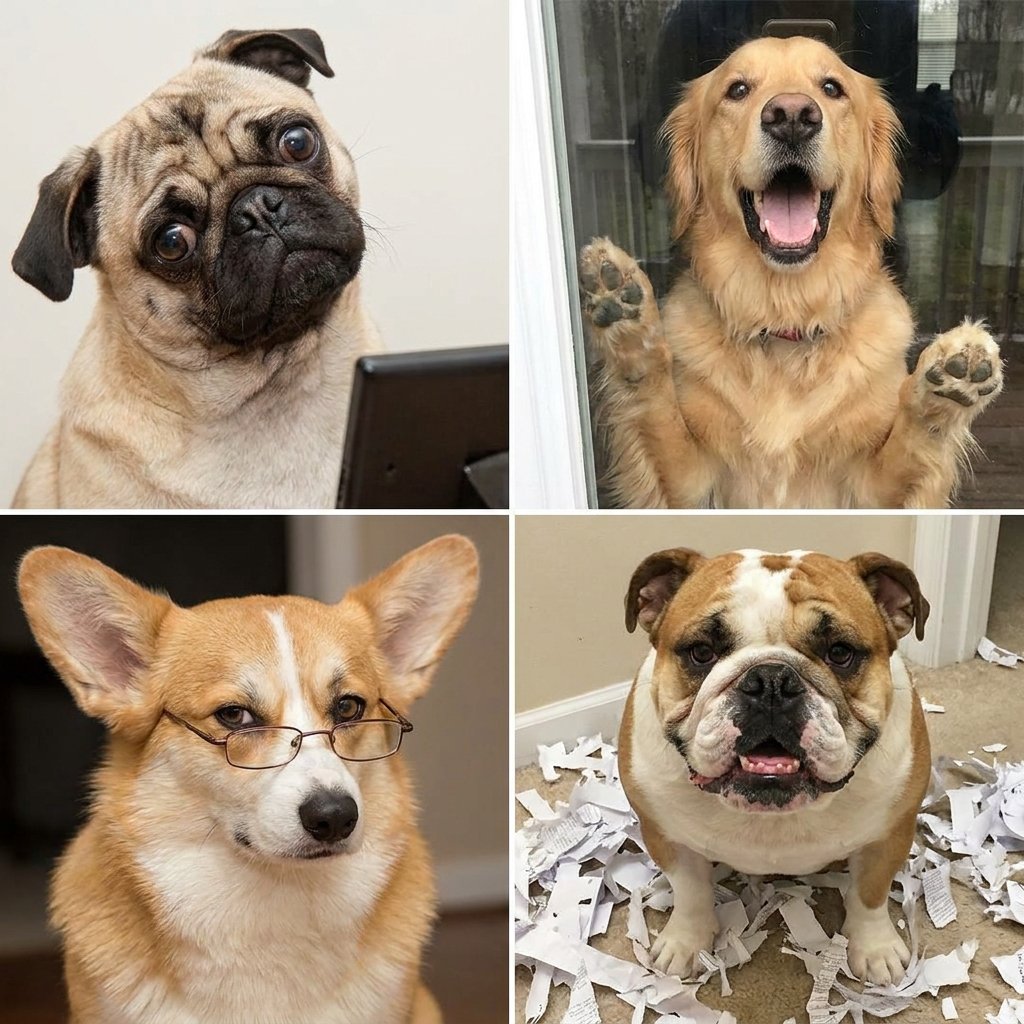 dog reaction pictures