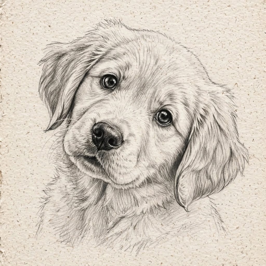 Realistic Dog Sketch Ideas